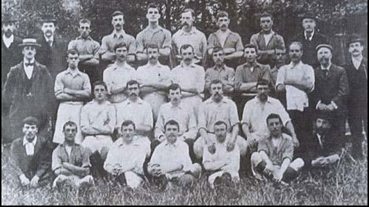 Thames Ironworks FC's final team photo in 1899
