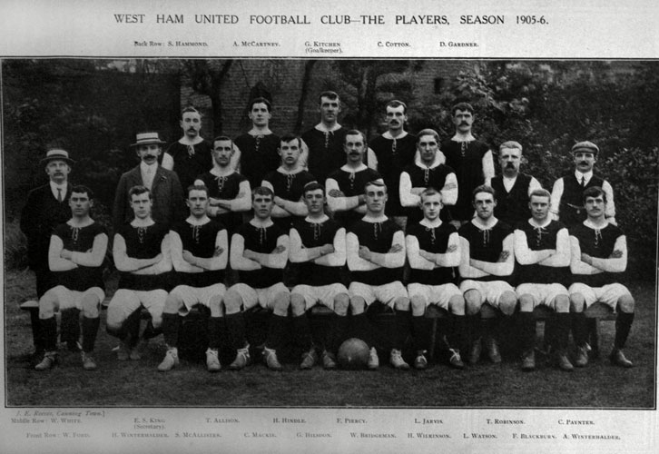 The Irons line up for a squad photo in 1905