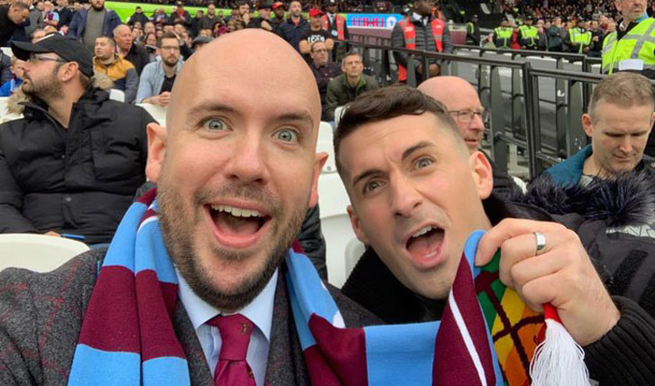 Comedian Tom Allen (left) joined Pride of Irons at London Stadium