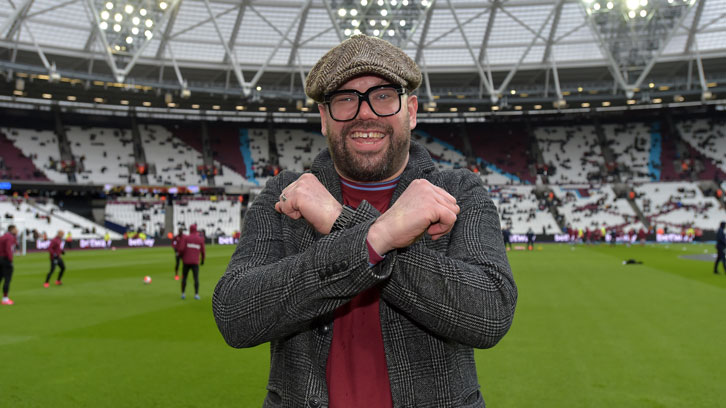 Comedian and West Ham fan Tom Davis