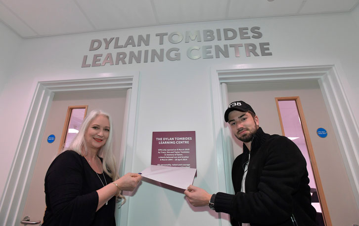 Tracy and Taylor Tombides opened the Dylan Tombides Learning Centre earlier this year