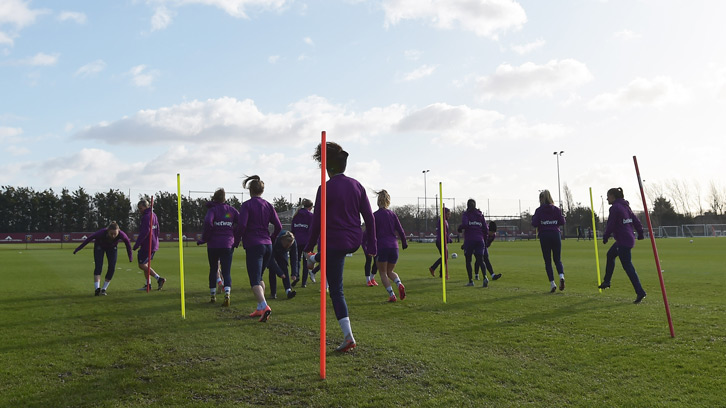 West Ham United women train