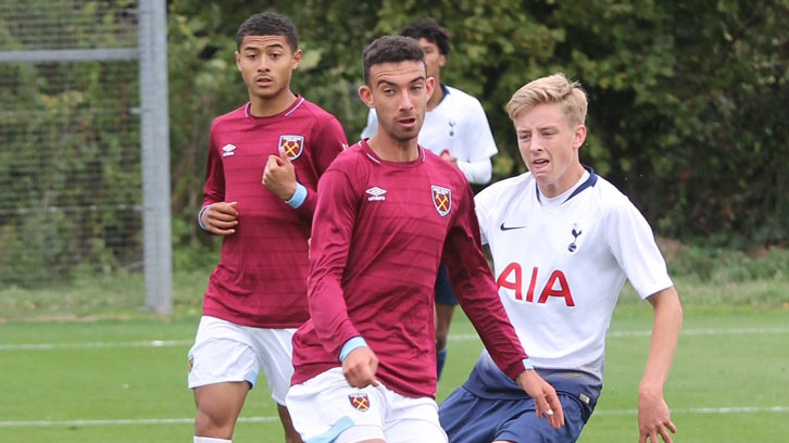 Veron Parkes and Seb Nebyla in action against Tottenham Hotspur U18s