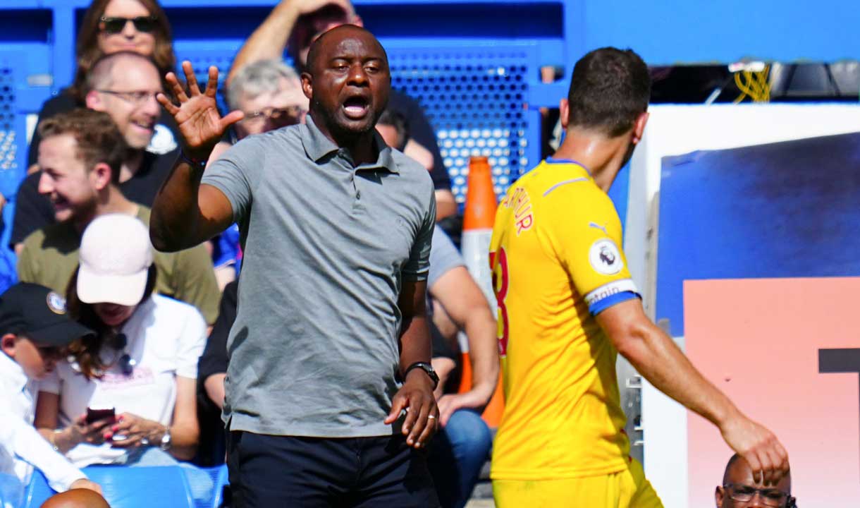 Patrick Vieira in the dugout