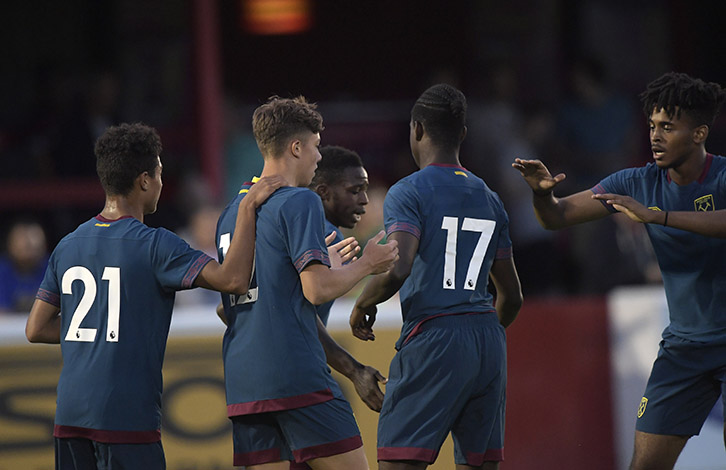 Harrison Ashby celebrates his goal