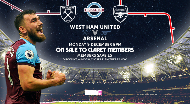 West Ham against Arsenal