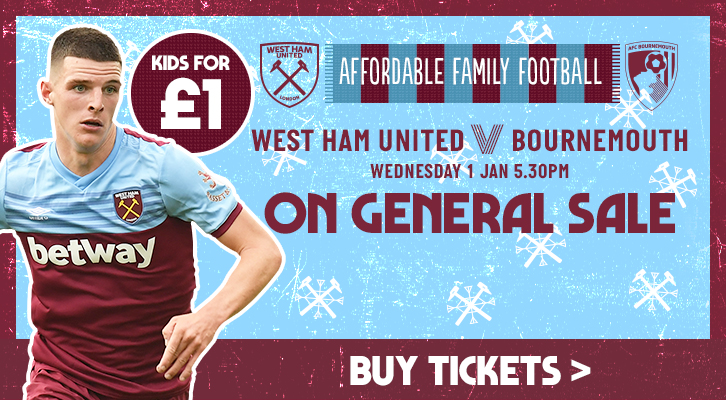 Buy tickets to West Ham against Bournemouth