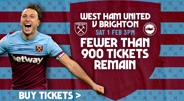 West Ham United v Brighton tickets