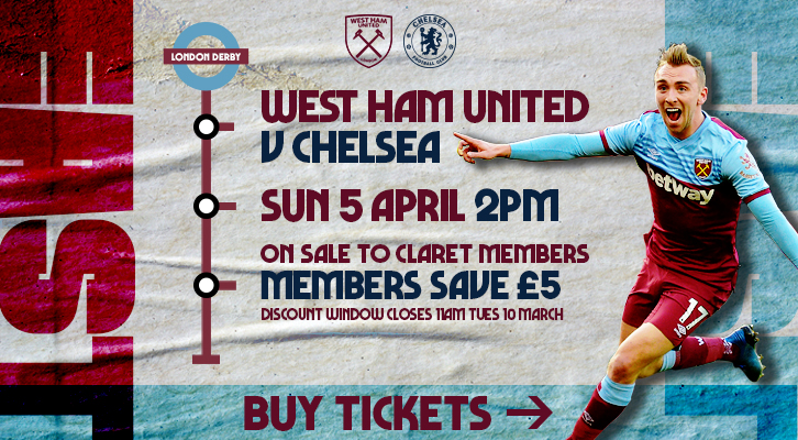 West Ham v Chelsea tickets