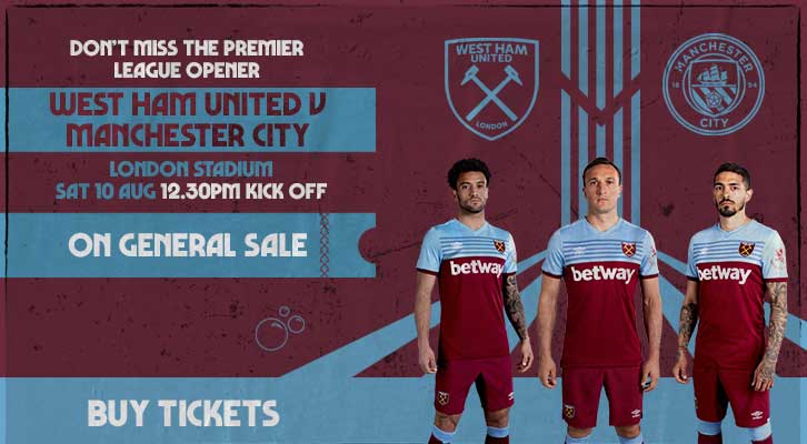 Manchester City tickets on sale graphic