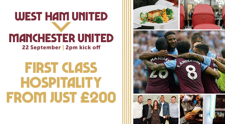 West Ham v Manchester United Club London promo