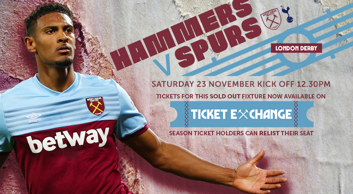 Get West Ham v Spurs tickets on Ticket Exchange