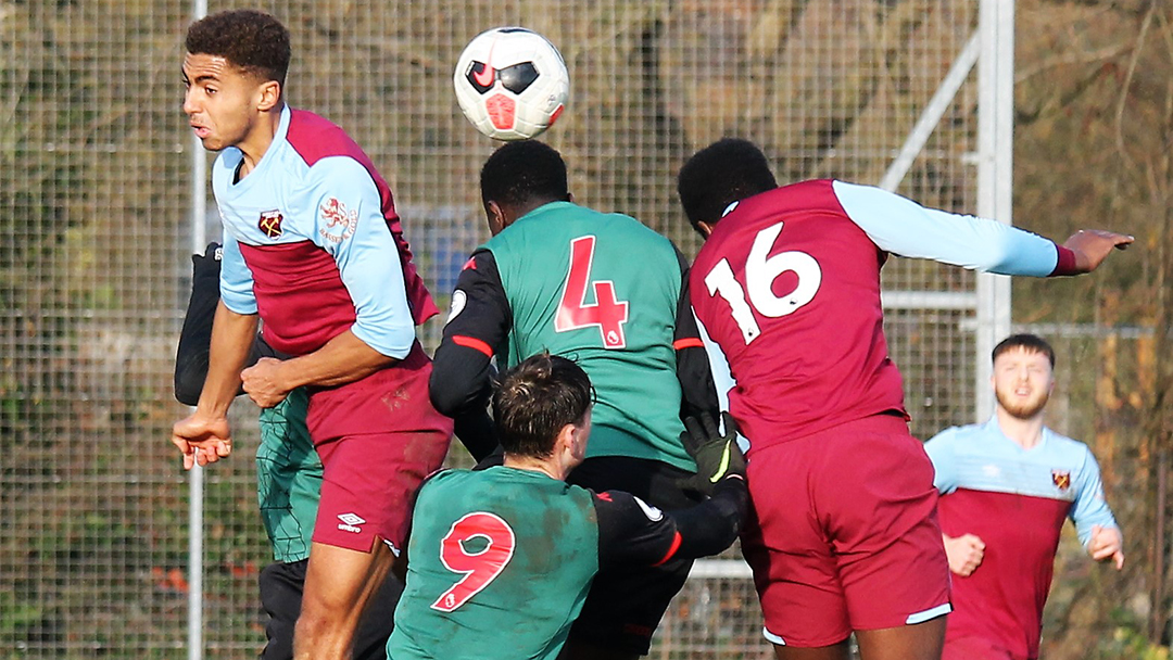 West Ham U18s in action against Aston Villa U18s