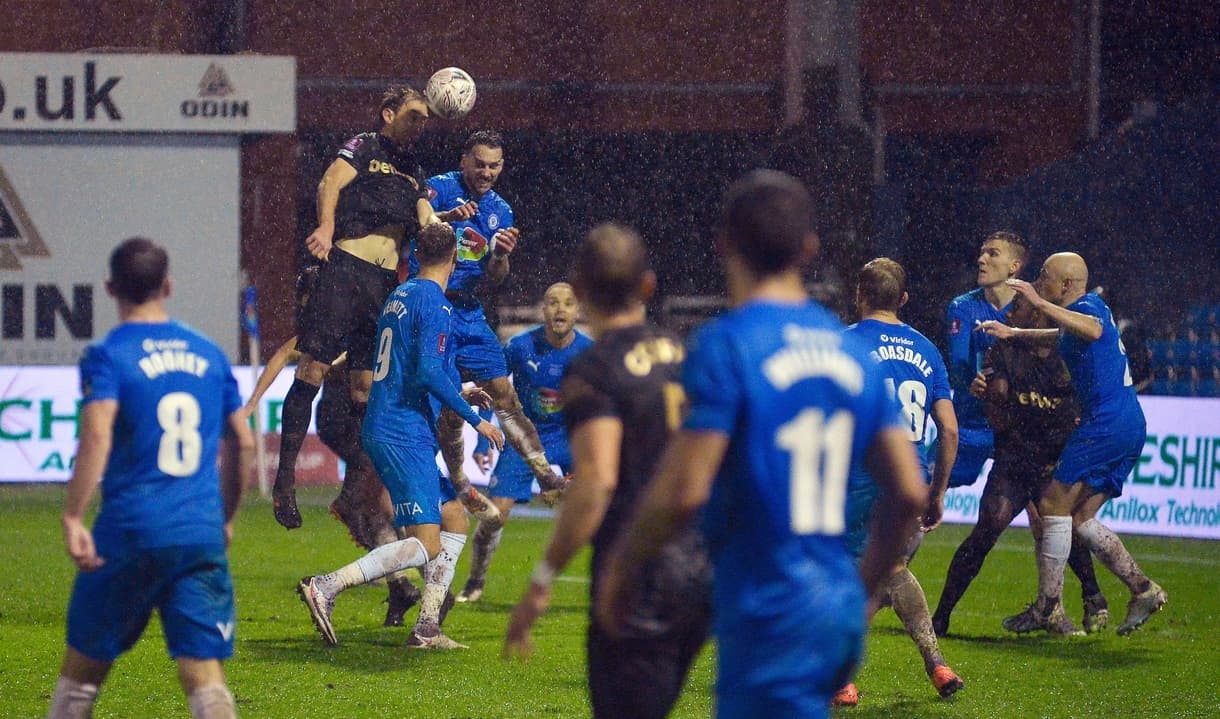 Craig Dawson scores at Stockport