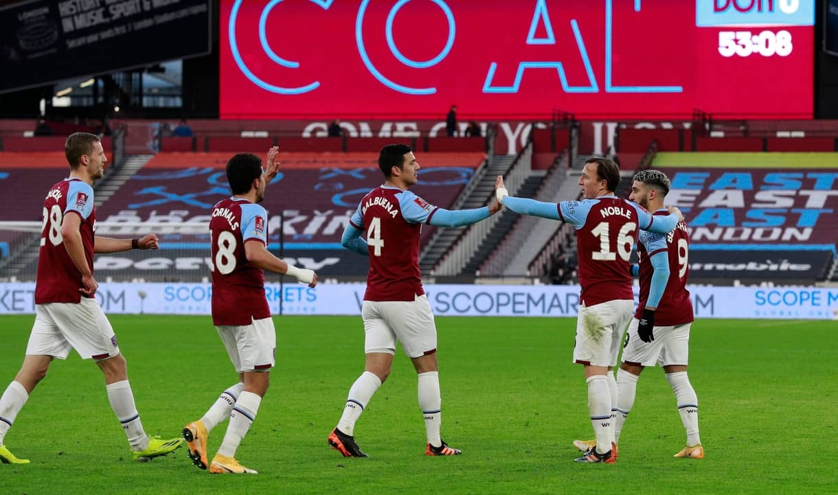 The Hammers celebrate against Doncaster