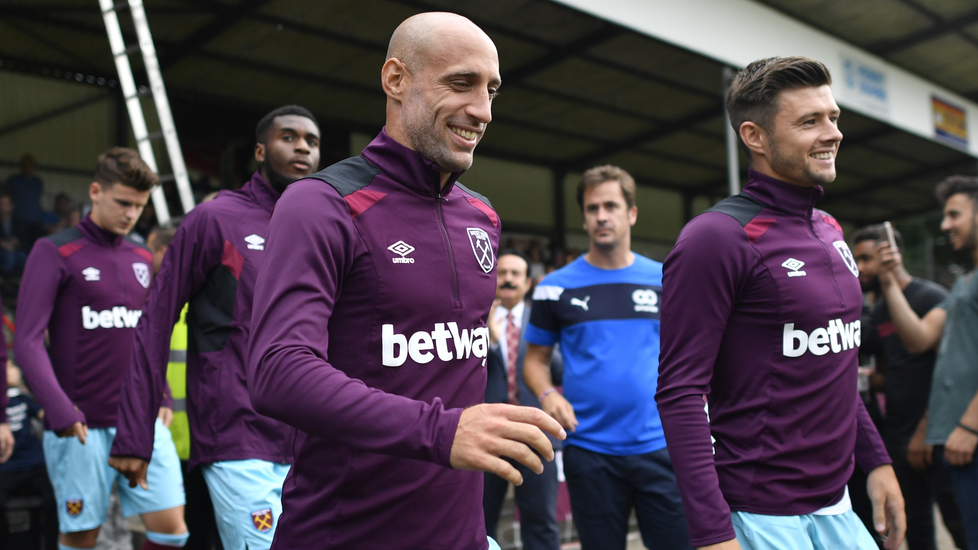 Zabaleta &amp; Cresswell taking to the field of play in Germany during pre-season