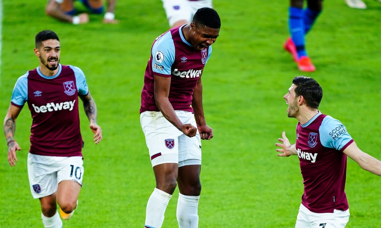 Ben Johnson celebrates his goal against Brighton