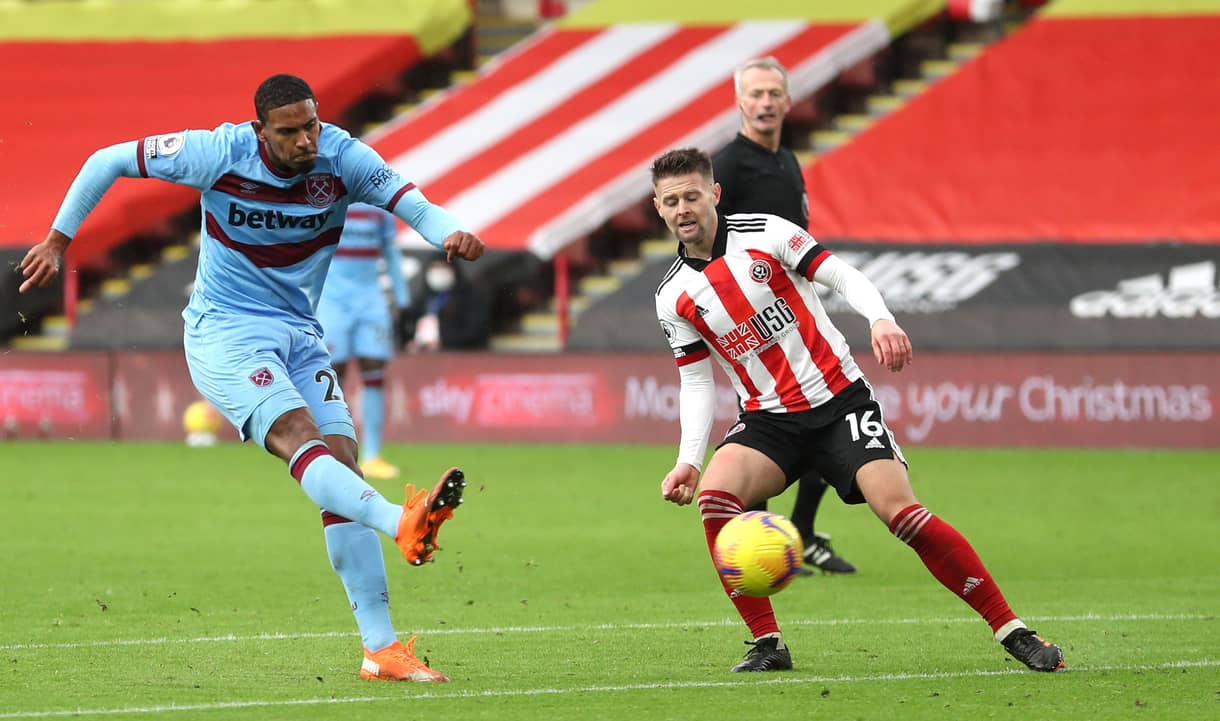 Sebastien Haller scores at Sheffield United