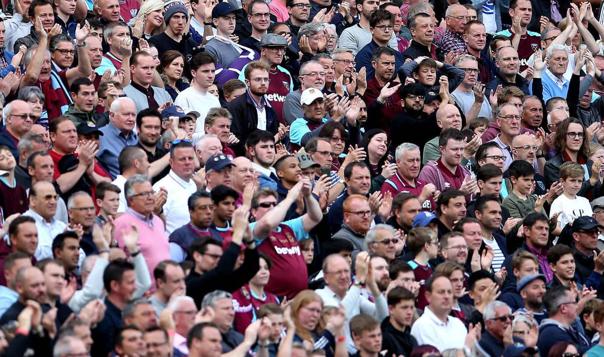 Fans at London Stadium