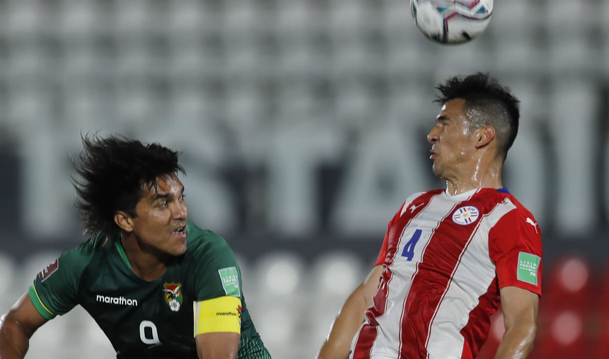 Fabian Balbuena in action against Bolivia