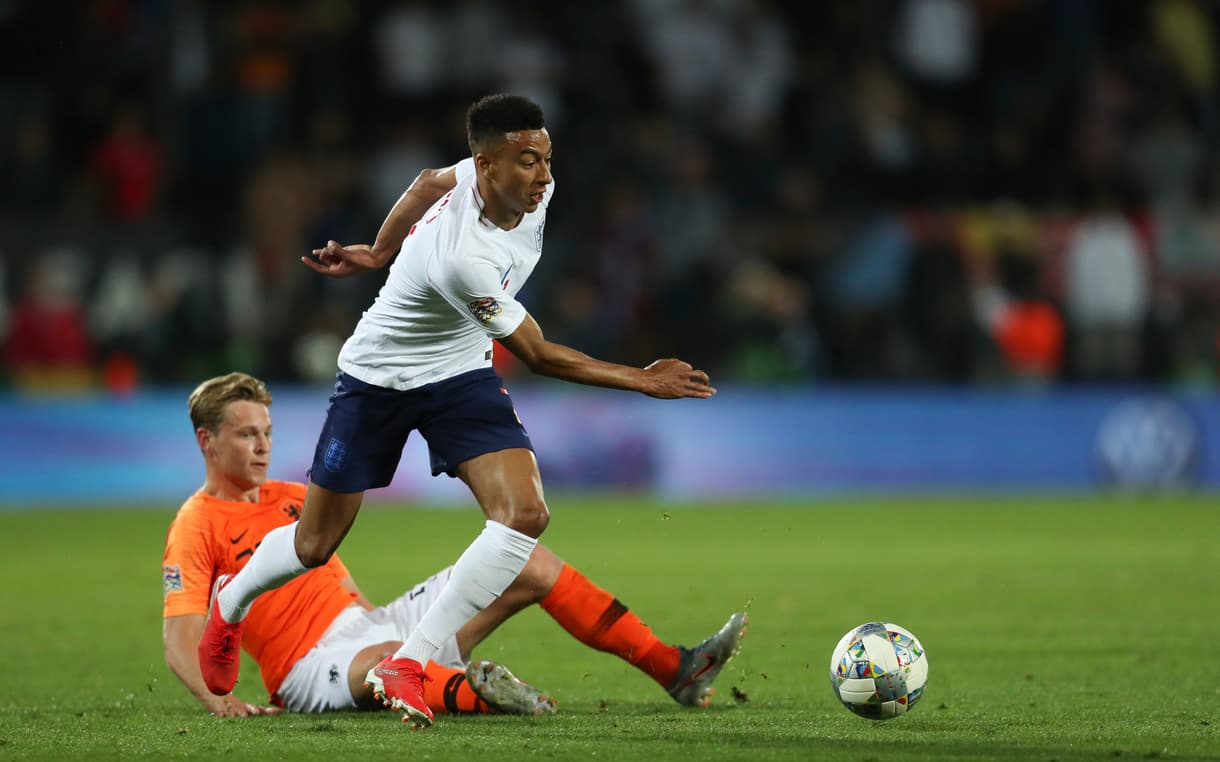 Jesse Lingard in action for England