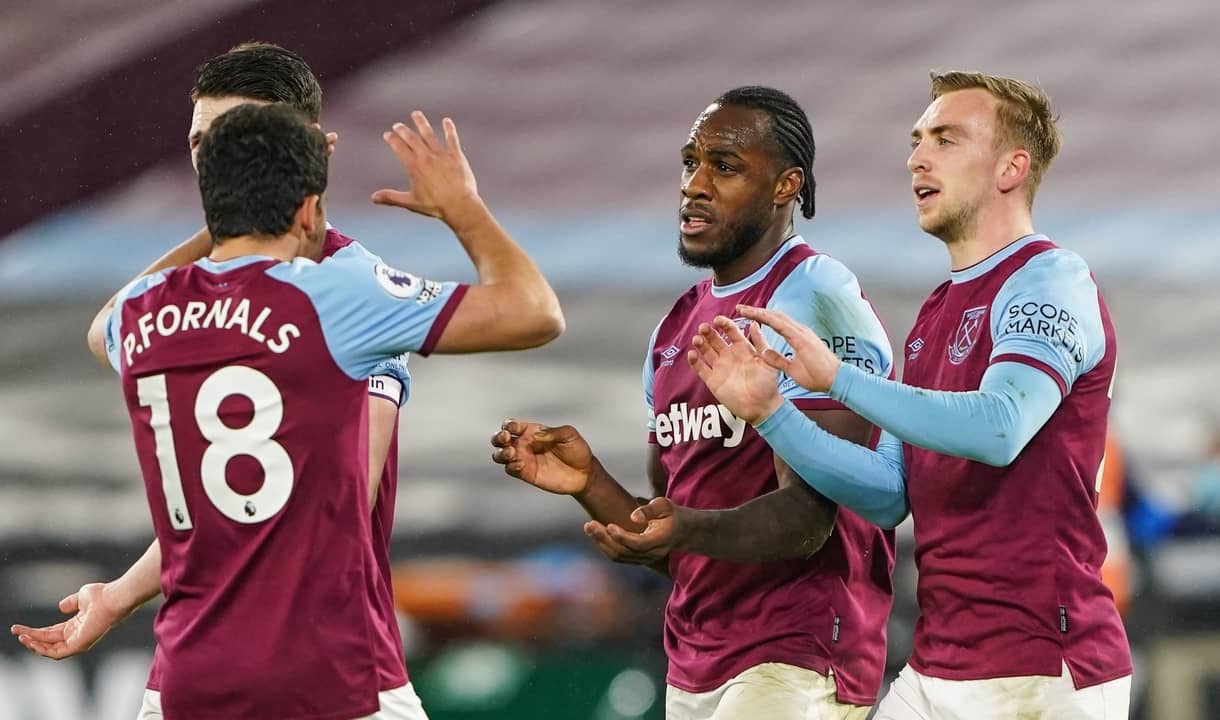 The Hammers celebrate a goal
