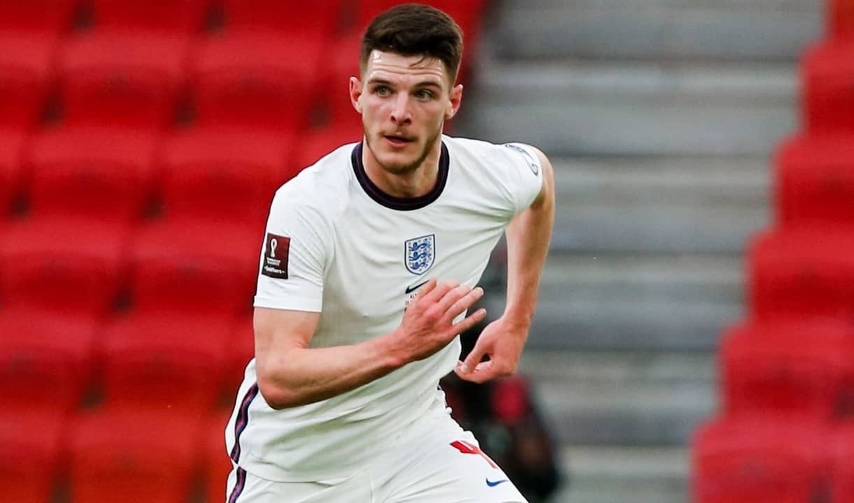 Declan Rice in action for England