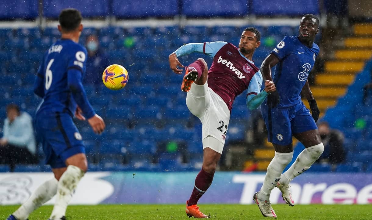 Sebastien Haller in action at Chelsea