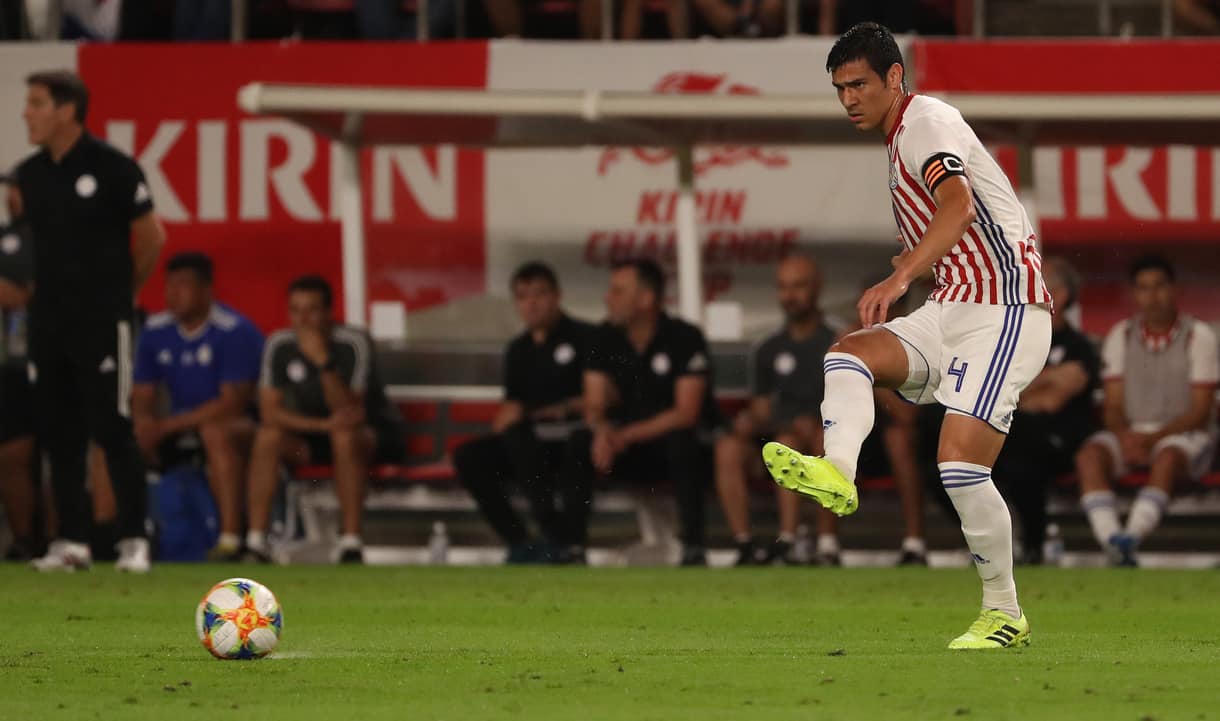 Fabian Balbuena playing for Paraguay