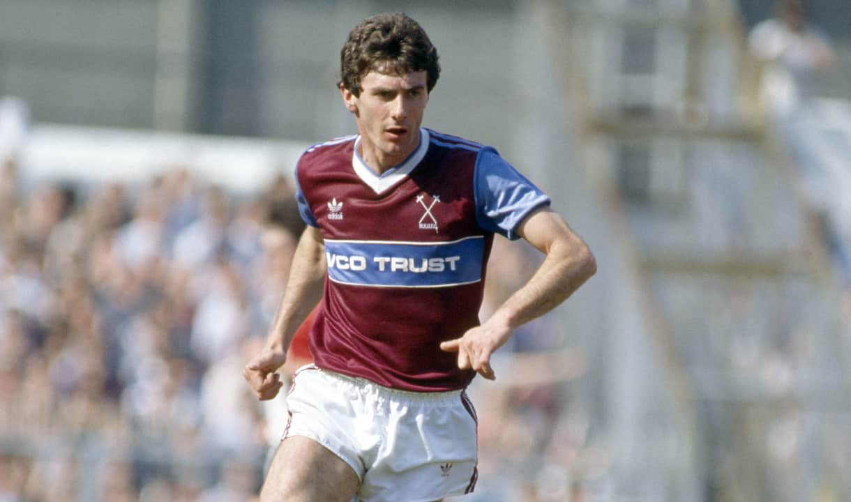 Ray Stewart in action for West Ham