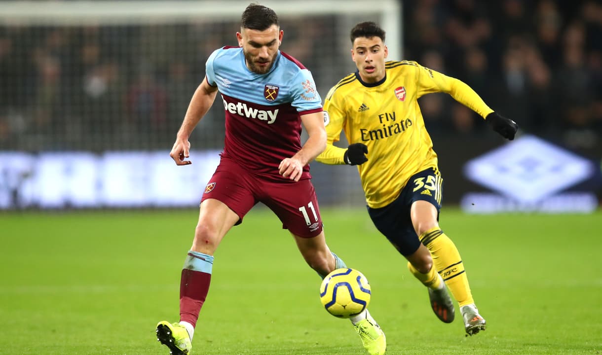 Robert Snodgrass in action against Arsenal