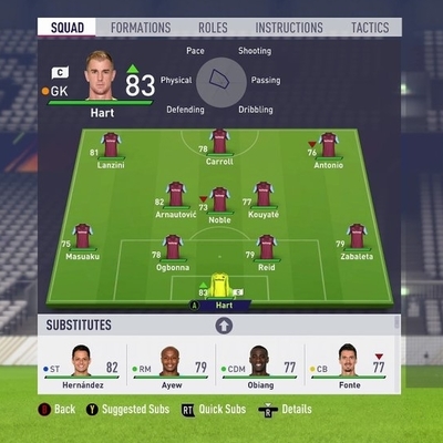 FIFA 18 Formation 1 - 4-3-3
