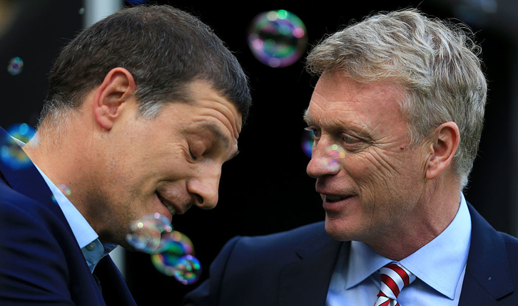 David Moyes and Slaven Bilic