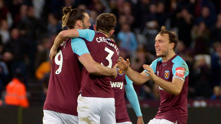 Carroll and Cresswell celebrate