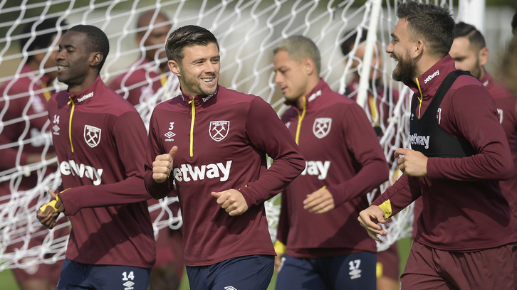 Aaron Cresswell trains