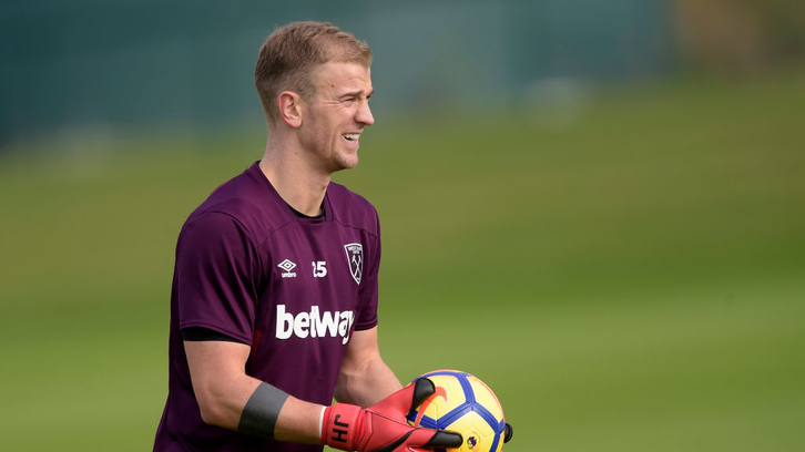 Joe Hart in training