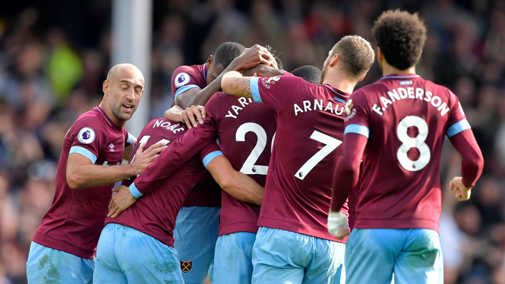 celebration v Everton