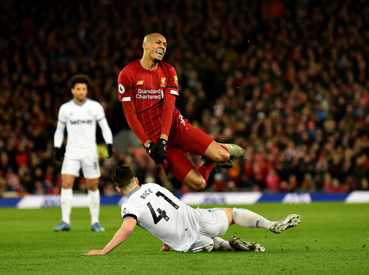 Declan Rice tackles Fabinho