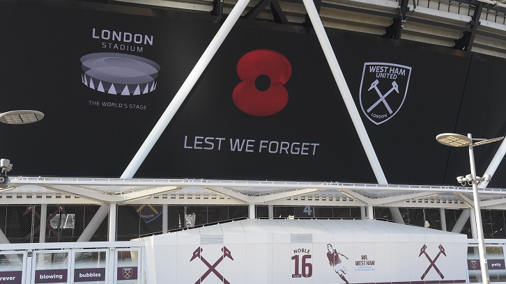 London Stadium was adorned with a tribute to the fallen