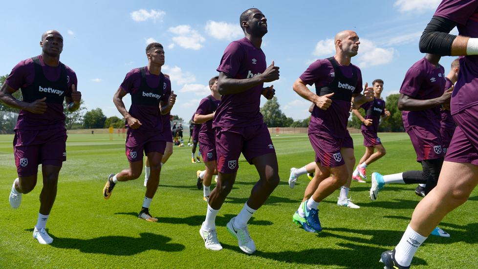 West Ham in pre-season training