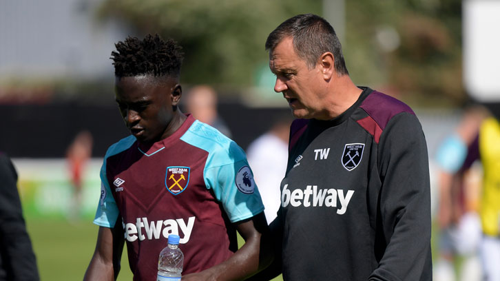 Academy Manager Terry Westley with Domingos Quina
