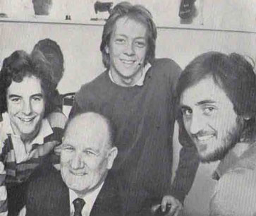 Wally St Pier with Mervyn Day, Alan Curbishley and Frank Lampard Sr