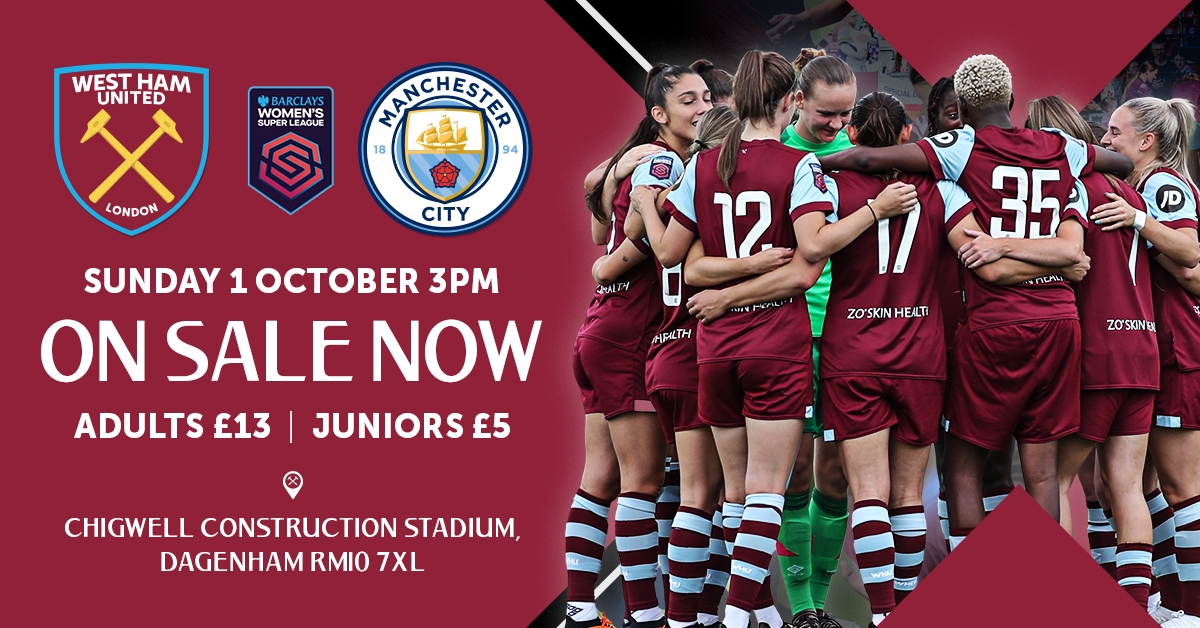Women's team v Manchester City tickets on sale now