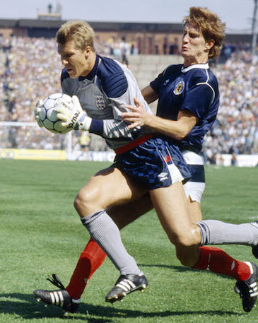 Woods in action at Hampden Park