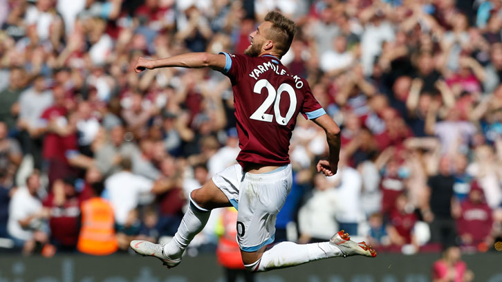 Andriy Yarmolenko celebrates