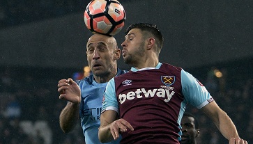 Pablo Zabaleta and Aaron Cresswell