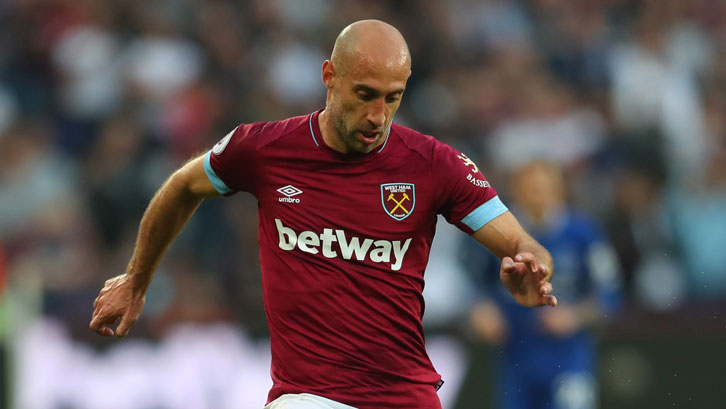 Pablo Zabaleta in action against Everton