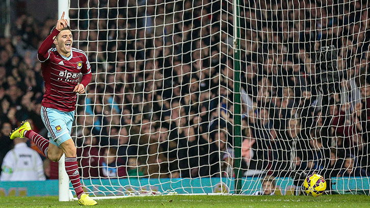 Aaron Cresswell celebrates