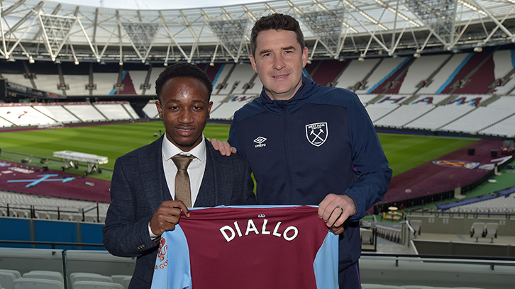 Amadou Diallo and West Ham United U23s Lead Coach, Dmitri Halajko