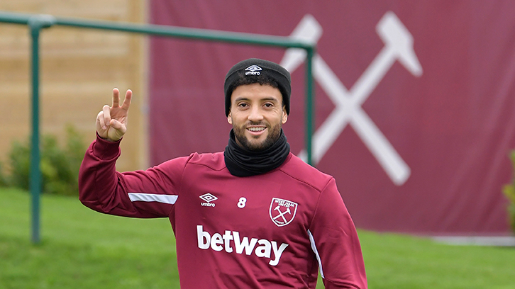 Felipe Anderson in West Ham United training